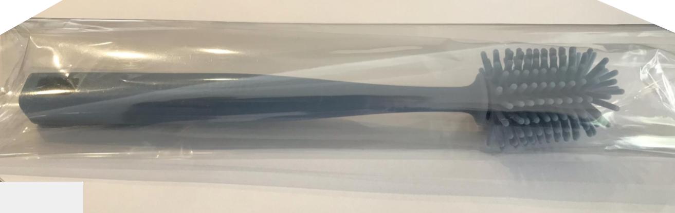 Alkaline Anytime Silikon 21,6 cm Flaschenbürste, Griff zum Aufhängen, verstärkter Stahl, ideal für Babyflaschen, Flaschen, Glaswaren, perfekt für kleine Flaschen