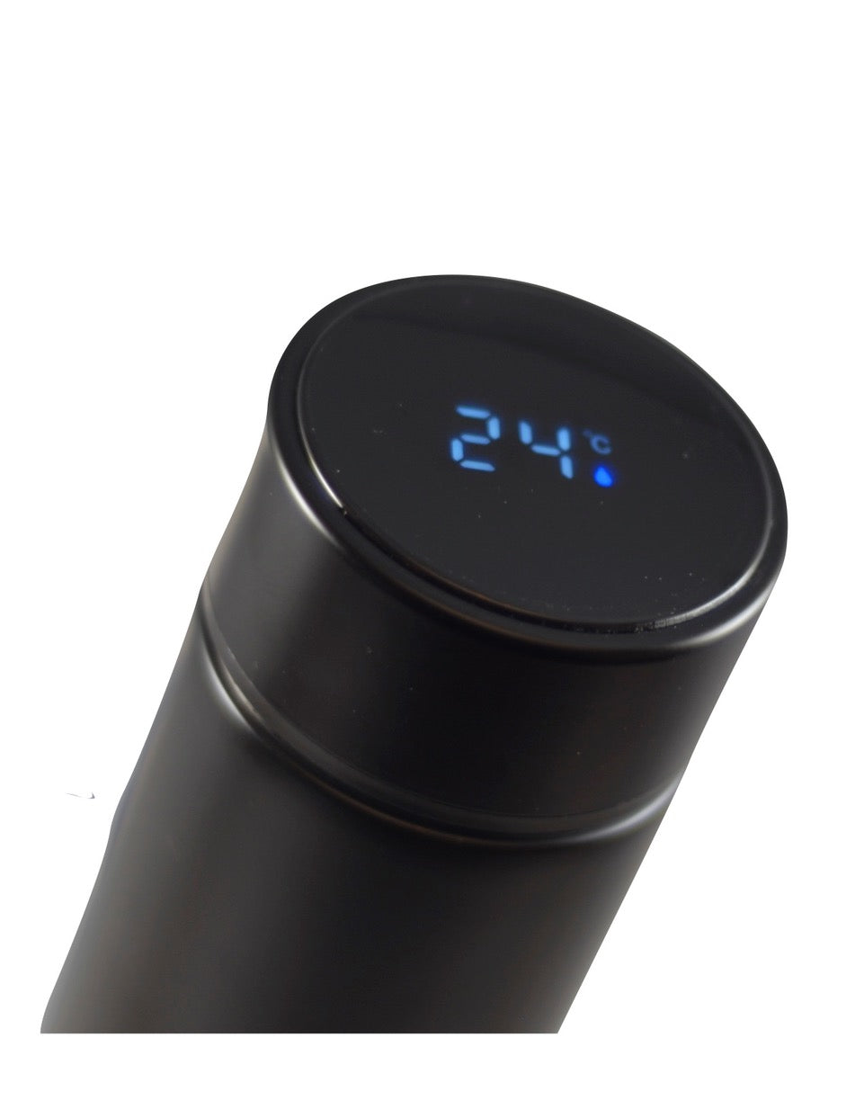 Executive Water Bottle Flask with 2 Lids (LED Display & Stainless Steel Lids) - Alkaline Anytime