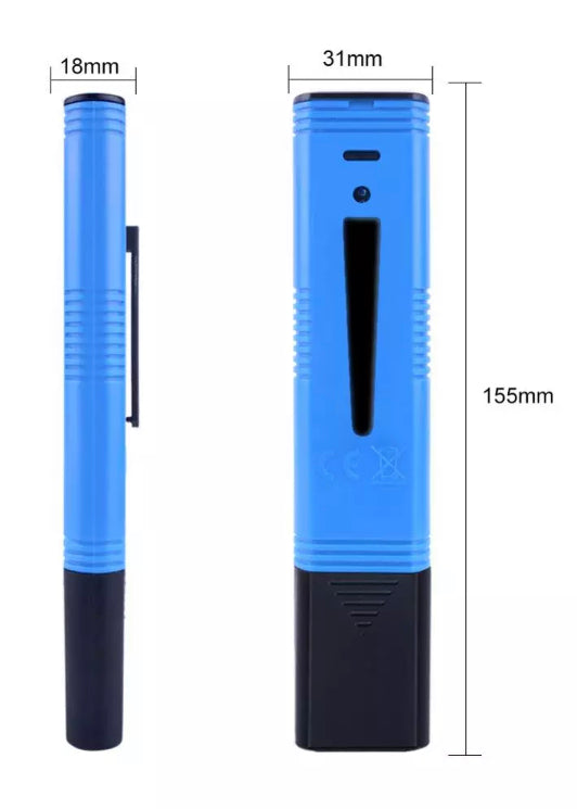 Digitales PH-Messgerät und PH-Wassertester, Stifttester für pH-Wasser, Trinkwasser, Wasserflaschen, Wasserkrüge, Schwimmbäder, Aquarien und Hydroponik.