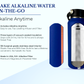 32oz. Alkalische Wasserflasche Edelstahl | Erzeugt pH-Wasser bis zu 9,5+ pH | Weithals vakuumisoliert mit Griff | Micromesh-Beutel und Infuser